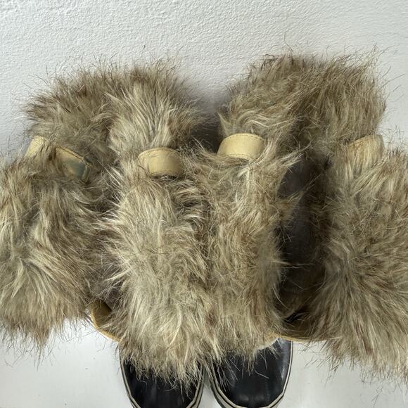 Sorel Joan Of Arctic Warm Winter Boots Waterproof Leather Faux Fur Cuff Size 6 - Picture 11 of 11